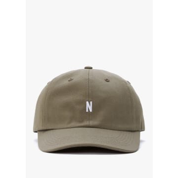 Norse Projects Mens Twill Sports Cap In Sediment Green