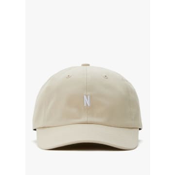 Shop Norse Projects Mens Twill Sports Cap In Marble White