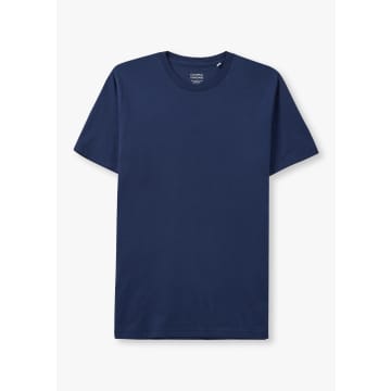 Shop Colorful Standard Mens Classic Organic T-shirt In Marine Blue