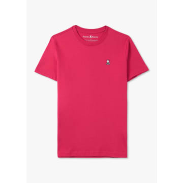 Shop Psycho Bunny Mens Classic Crew Neck T-shirt In Pink