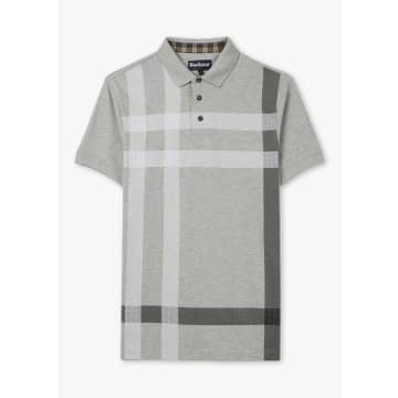 Shop Barbour Mens Blaine Polo Shirt In Grey Marl