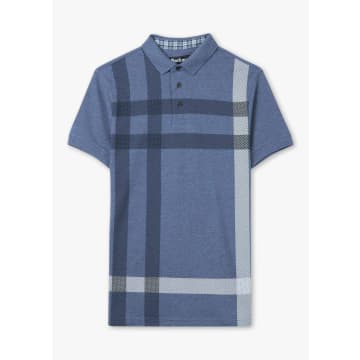 Shop Barbour Mens Blaine Polo Shirt In Chambray Blue