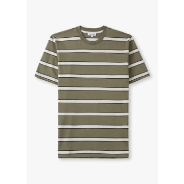Shop Norse Projects Mens Johannes Organic Stripe T-shirt In Clay