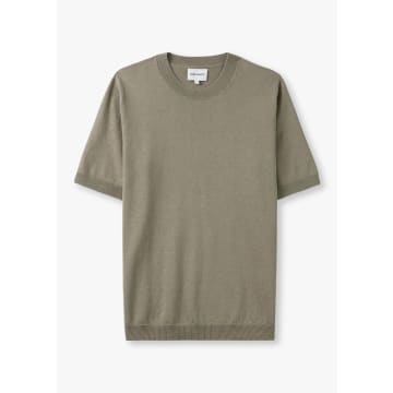 Shop Norse Projects Mens Rhys Cotton Linen T-shirt In Clay