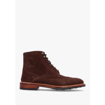 Shop Oliver Sweeney Mens Blackwater Ankle Boot In Chocolate Suede