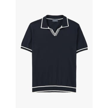 Shop Oliver Sweeney Mens Garras Organic Cotton Riviera Shirt In Navy In Blue