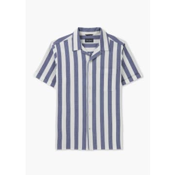 Oliver Sweeney Mens Ravenshead Stripe Short Sleeve Shirt In Blue