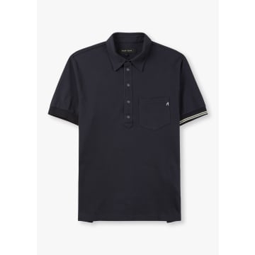 Shop Replay Sartoriale Mens Polo Shirt In Deep Blue