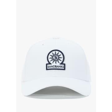 Shop Sandbanks Mens Badge Logo Cap In White