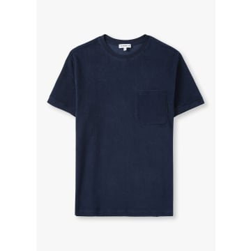 Shop Resort Co Mens Terry T-shirt In Navy In Blue