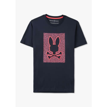 Shop Psycho Bunny Mens Livingston Graphic T-shirt In Navy In Blue