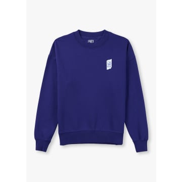 Shop Replay Mens 9zero1 Small Logo Sweatshirt In Blue