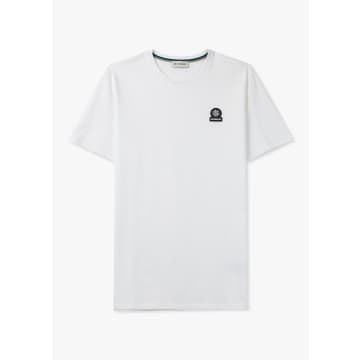 Shop Sandbanks Mens Badge Logo T-shirt In White