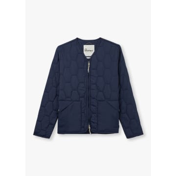Shop Penfield Mens Hexagon Quilt Liner Jacket In Navy Blue