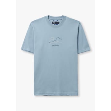 Shop Penfield Mens Embroidered Mountain T-shirt In Soft Chambray