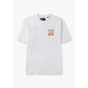 Shop Penfield Mens Mountain Back Print T-shirt In Bright White