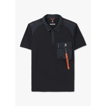 Shop Parajumpers Mens Rescue Polo Shirt In Black