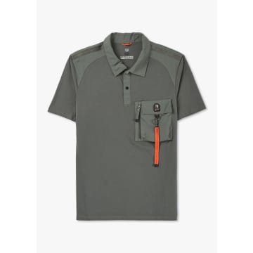 Shop Parajumpers Mens Rescue Polo Shirt In Thyme