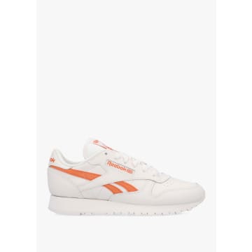 Shop Reebok Womens Classic Leather Trainers In Chalk/terracotta