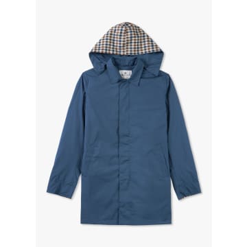 Shop Aquascutum Mens Active Packable Trench In Blue