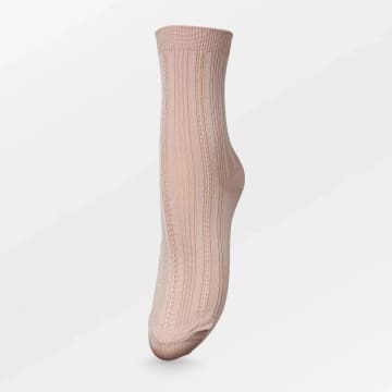 Becksondergaard Solid Drake Fawn Socks In Pink