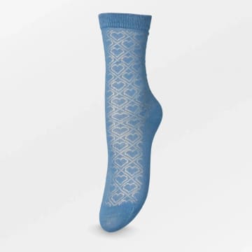 Shop Becksondergaard Signa Blue Socks