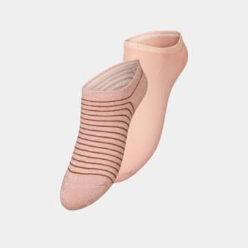 Becksondergaard Glitter Sneakie Peach 2 Pairs Socks In Pink