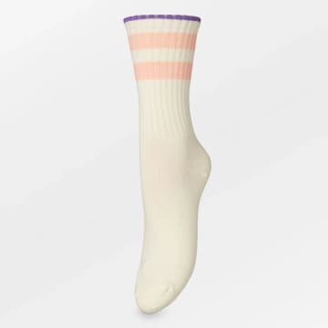 Becksondergaard Tenna Thick White Socks In Neutral