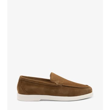 Shop Loake Chestnut Tuscany Suede Loafers