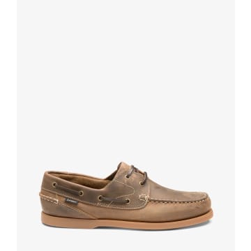 Shop Loake Brown Oiled Lymington Boat Shoes