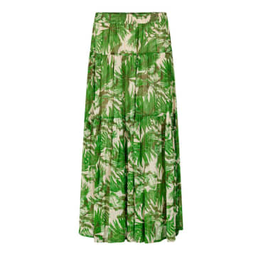 Shop Lolly's Laundry Sunsetll Maxi Skirt In Green