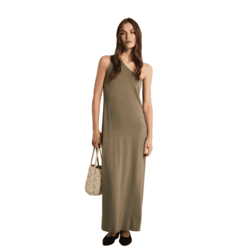 Shop Ese O Ese Atenas Dress In Khaki From In Neutrals