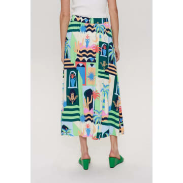 Shop Numph Gabriella Skirt In Summer Green