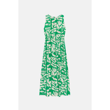 Shop Compañía Fantástica Green Floral Print Dress