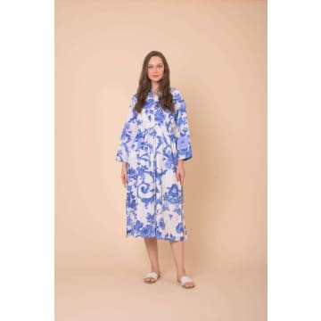 Shop Handprint Dream Apparel Clara Dress/peony Blue