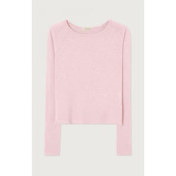 American Vintage Vintage Marshmallow Sonoma Long Sleeved Womens T Shirt In Pink