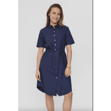 Shop Numph Nugia Shirt Dress Dress Blue