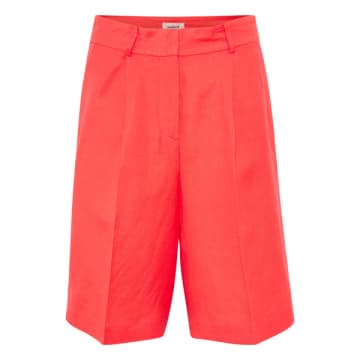 Shop Soaked In Luxury Slmalia Shorts In Hot Coral In Pink