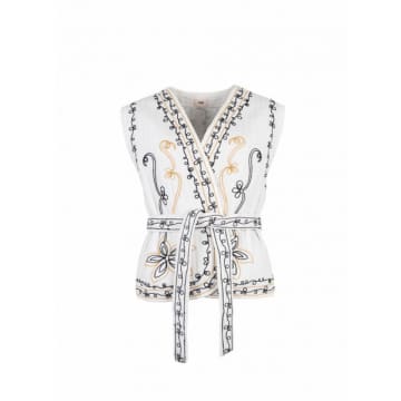 Shop Ange Solly Sleeveless Embroidered Jacket