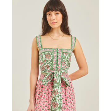Shop Pink City Prints Lucia Top In Green