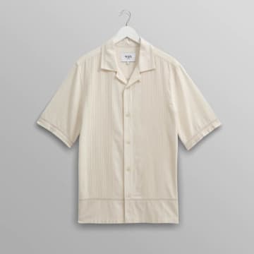 Shop Wax London Newton Shirt Pintuck Shirt Cream In Neutrals