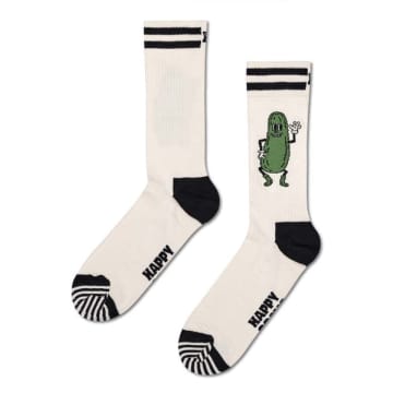 Happy Socks White Pickles Socks In Neutral