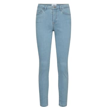 Shop Numph Nusidney Light Blue Denim Cropped Jeans