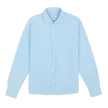 Shop Burrows And Hare Linen Shirt In Blue