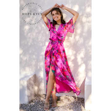 Shop Hope & Ivy Corinne Maxi Wrap Dress