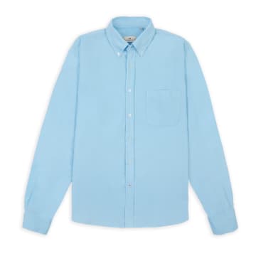 Burrows And Hare Button Down Baby Cord Shirt In Blue
