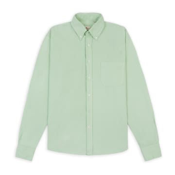 Shop Burrows And Hare Button Down Baby Cord Shirt In Green