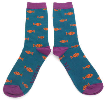 Shop Miss Sparrow Men's Mr Heron Little Fish Socks