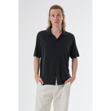 Shop Daniele Fiesoli Italian Silk/cotton Button-up Shirt Charcoal