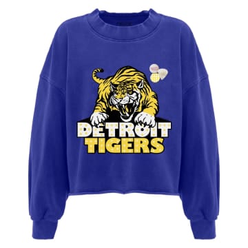 Shop Newtone Blue Porter Tigers Flo Crop Sweatshirt